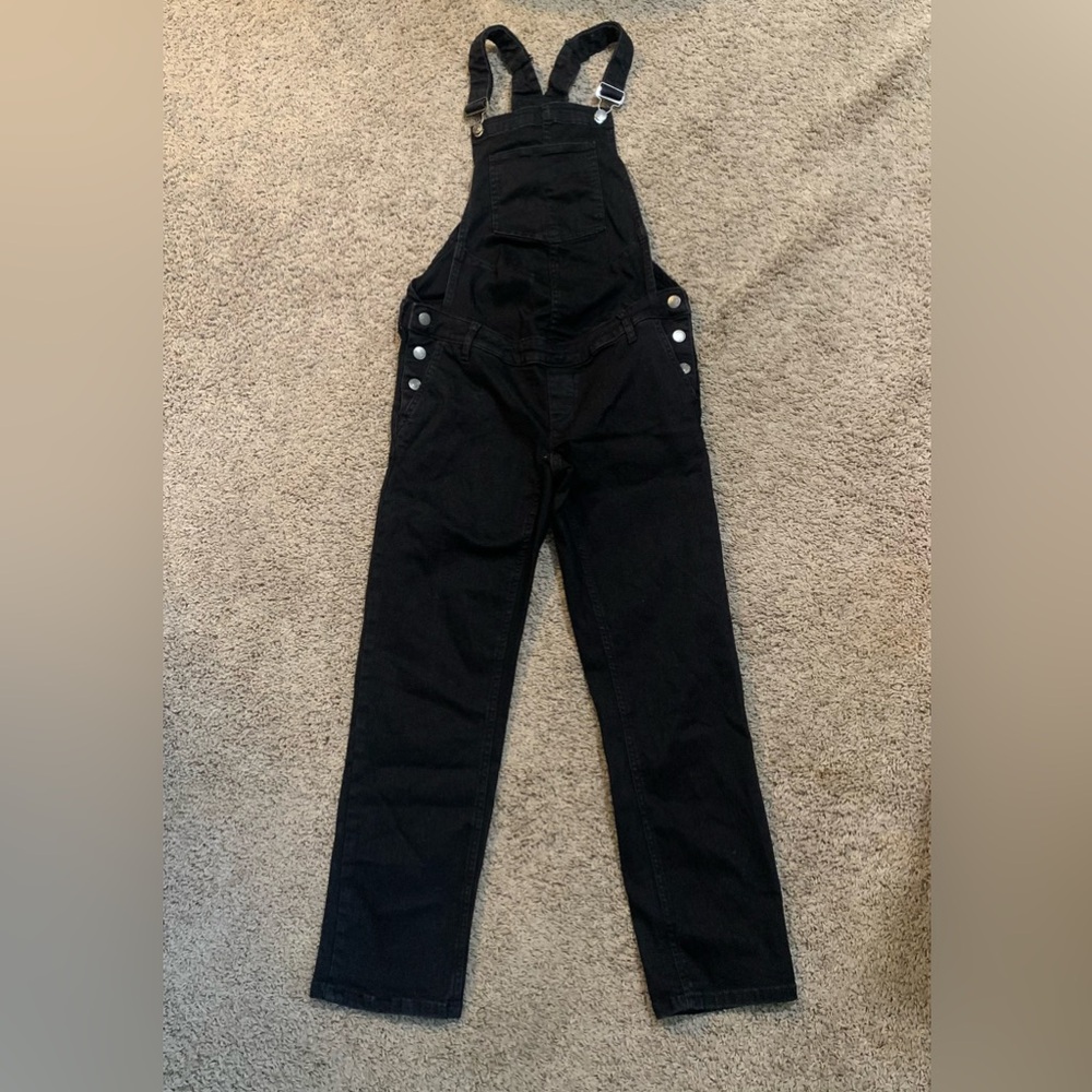 Gap Maternity Black Denim Jean Overalls XS